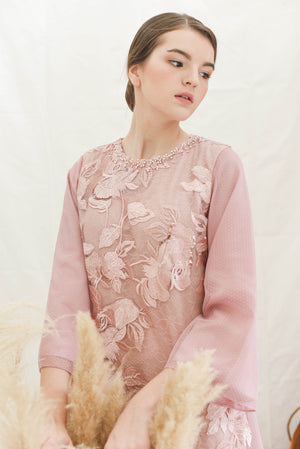 Azalea Pink Kebaya and Pink Baju Kurung Modern Baju Raya 2020 - By Kiara Official