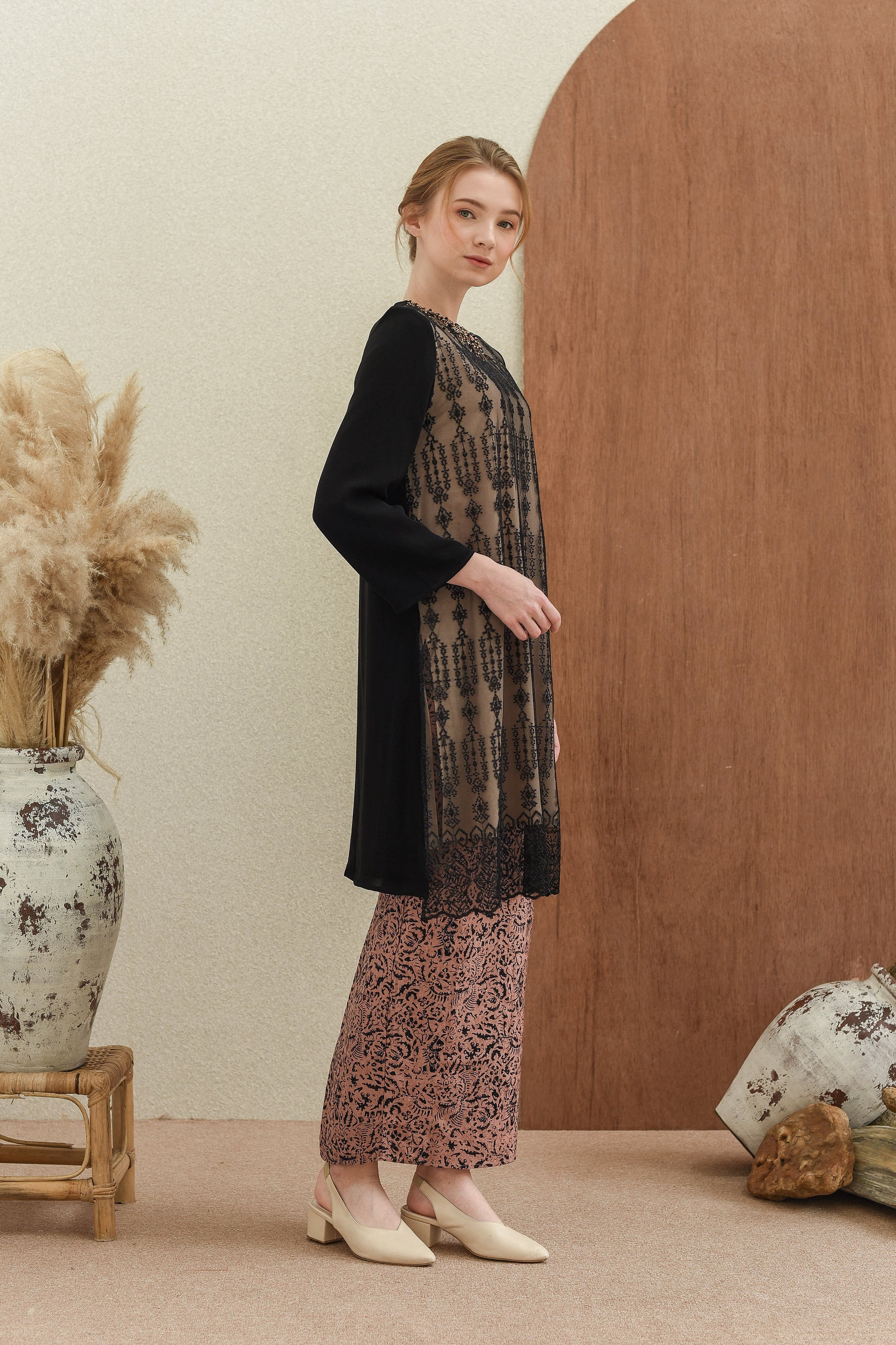 Senja - Black Kebaya Modern | Black Baju Kurung Modern | Raya 2020 ...